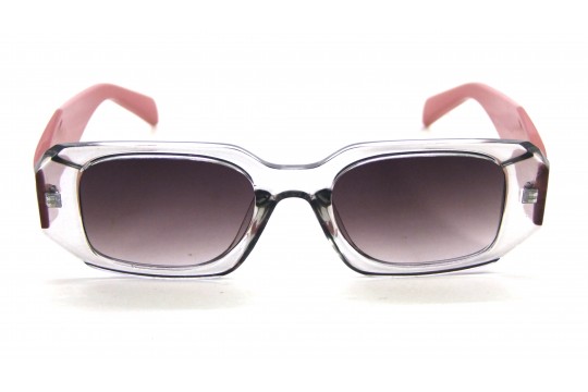 Óculos de Sol Acetato Feminino Transparente c/ Rose - 1837TRR