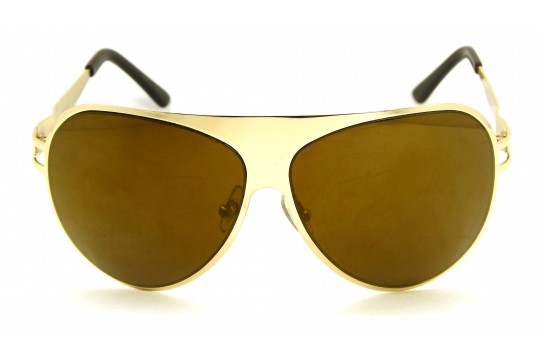 Óculos de Sol Metal Unissex Dourado - 20644D