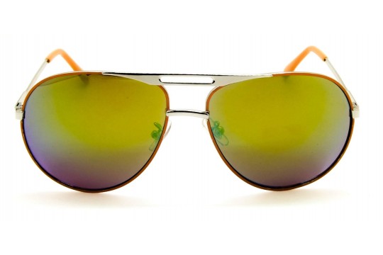 Óculos de Sol Metal Unissex Laranja - 21020RVL