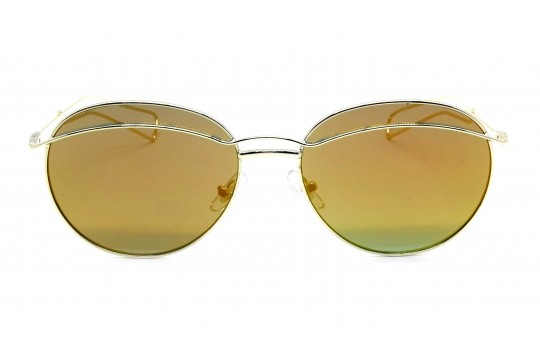 Óculos de Sol Metal Feminino  Dourado Lt Laranja - 23081DL