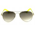Óculos de Sol Metal Feminino Prata c/ Amarelo - 2507PA