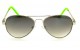 Óculos de Sol Metal Feminino Prata c/ Verde - 2507PV