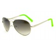 Óculos de Sol Metal Feminino Prata c/ Verde - 2507PV