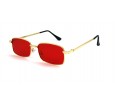 Óculos de Sol Metal Unissex Dourado Lt. Vermelho  - 2562DV