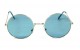 Óculos de Sol Metal Feminino Prata Lt Azul - 3129PA