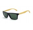 Óculos de Sol Bambu Preto Fosco Lt Verde  - 3206PFV