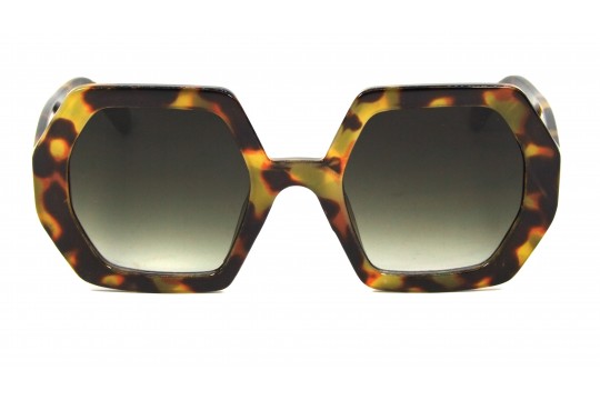 Óculos de Sol Acetato Feminino Estampado Marrom - 34232EM