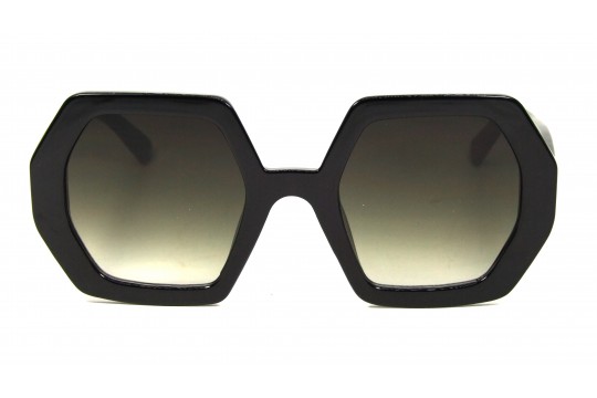 Óculos de Sol Acetato Feminino Preto Lt Verde - 34232PD