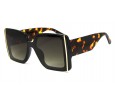 Óculos de Sol Acetato Feminino Preto Haste Estampada - 34234PHE