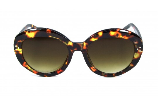 Óculos de Sol Acetato Feminino Estampado Amarelo Claro - 34267EAC