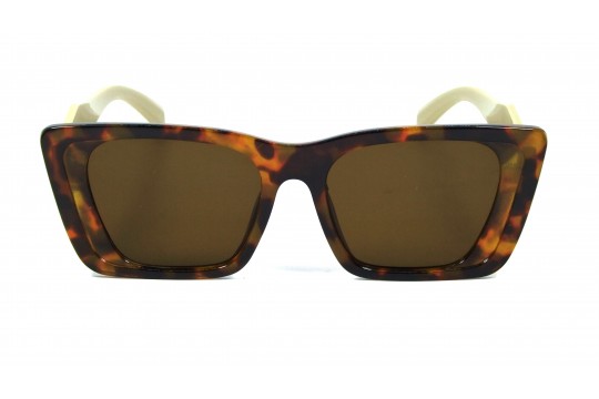 Óculos de Sol Acetato Feminino Estampado Marrom - 34278EM