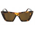 Óculos de Sol Acetato Feminino Estampado Marrom - 34309SDEM