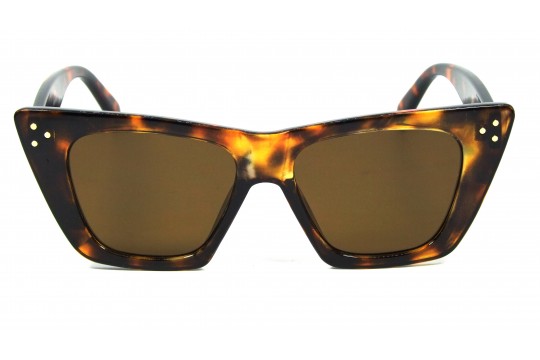 Óculos de Sol Acetato Feminino Estampado Marrom - 34309SDEM