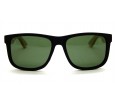 Óculos de Sol Bambu Masculino Preto Fosco Lt Verde - 4165BMPFVD
