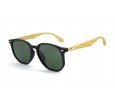 Óculos de Sol Bambu Preto Fosco Lt Verde  - 4306PFV