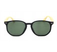 Óculos de Sol Bambu Preto Fosco Lt Verde  - 4306PFV