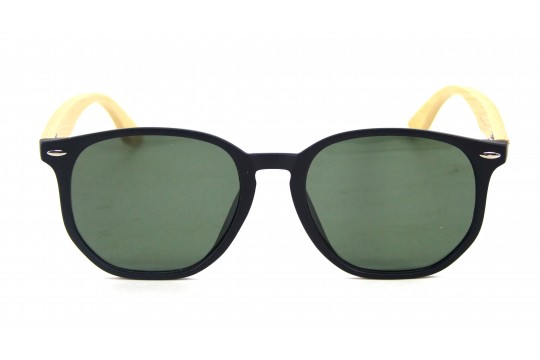 Óculos de Sol Bambu Preto Fosco Lt Verde  - 4306PFV