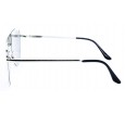 Óculos de Sol Metal Feminino Flat Lens Prata Lt Azul - 4572RVPA