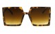 Óculos de Sol Acetato Feminino Estampado Marrom  - 5046EM