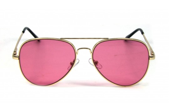 Óculos de Sol Metal Unissex Dourado Lt Rosa - 5183SCDR