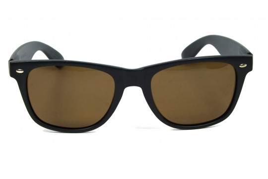 Óculos de Sol Acetato Unissex Preto Fosco Lt Marrom - 5401ASMBLKPFM