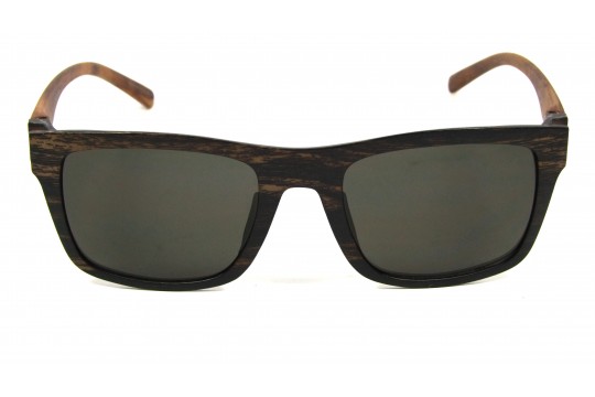 Óculos de Sol Acetato Masculino Amadeirado Escuro Haste Clara - 541104WDAEHC