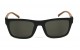 Óculos de Sol Acetato Masculino Preto Fosco Haste Amadeirada - 541104WDPFHA