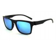 Óculos de Sol Acetato Masculino Preto Fosco Lt Azul - 541104WDRVPFA