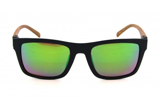 Óculos de Sol Acetato Masculino Preto Fosco Lt Verde - 541104WDRVPFV