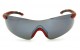 Óculos de Sol Acetato Esportivo Unissex Preto c/ Vermelho - 55662V