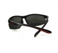 Óculos de Sol Acetato Esportivo Preto Fosco c/ Vermelho - 570127PFV