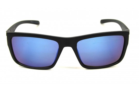 Óculos de Sol Acetato Masculino Preto Fosco Lt Azul - 570141PFA