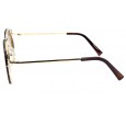 Óculos de Sol Metal Flat Lens Unissex Dourado Lt Marrom - 71018DM