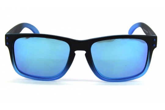 Óculos de Sol Acetato Masculino Preto Fosco Lt Azul c/ Azul - 9102PFAA