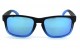 Óculos de Sol Acetato Masculino Preto Fosco Lt Azul c/ Azul - 9102PFAA