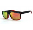 Óculos de Sol Acetato Masculino Preto Fosco Lt Laranja c/ Vermelho - 9102PFLV