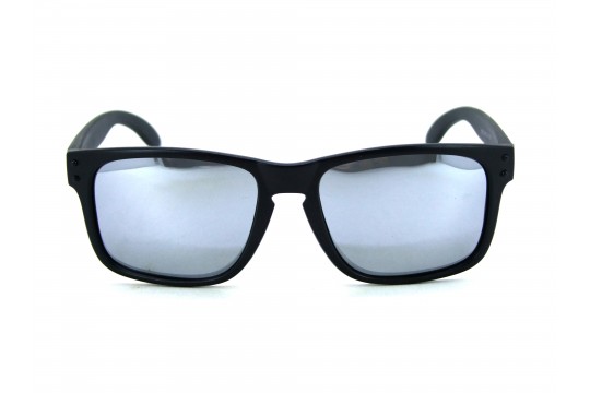 Óculos de Sol Acetato Masculino Preto Fosco Lt Prata - 9102PFP