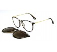 Óculos Receituário Clip-On Acetato Feminino Preto Estampado - 95659PE