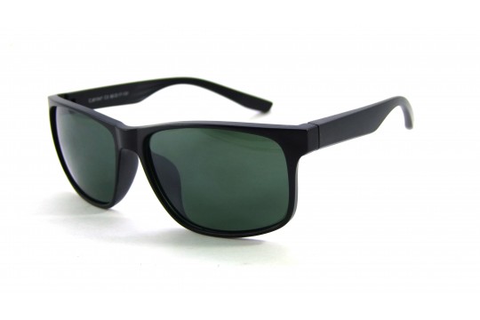 Óculos de Sol Acetato Masculino Preto Fosco Lt Verde - CJ61047PF