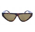 Óculos de Sol Acetato Feminino Estampado Marrom - HP07195EM