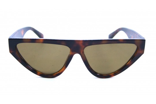 Óculos de Sol Acetato Feminino Estampado Marrom - HP07195EM