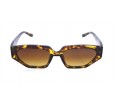 Óculos de Sol Acetato Feminino Estampado Marrom - HP07917EM