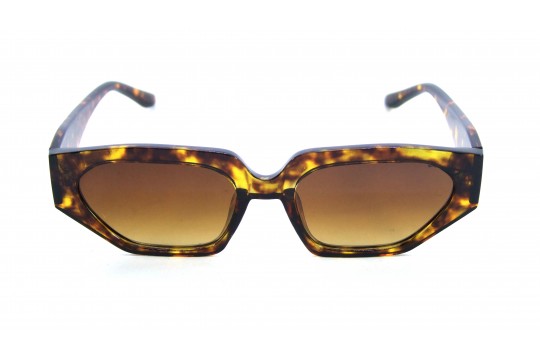 Óculos de Sol Acetato Feminino Estampado Marrom - HP07917EM