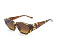 Óculos de Sol Acetato Feminino Estampado Marrom - HP07917EM