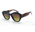 Óculos de Sol Acetato Feminino Preto LT Marrom Haste Estampada - HP08360PMHE