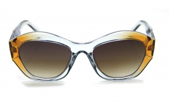 Óculos de Sol Acetato Feminino Transparente C/ Laranja - HP08360TRL