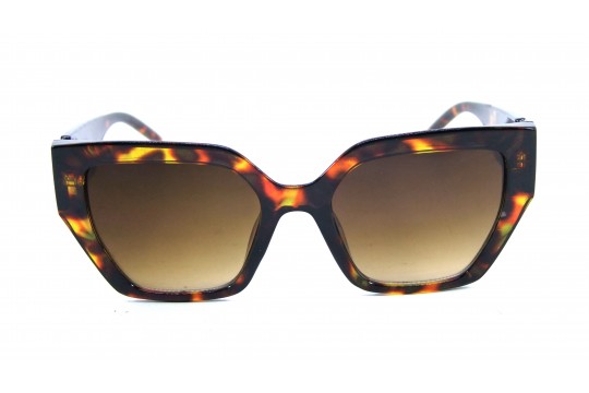 Óculos de Sol Acetato Feminino Estampado Marrom - HP09584EM