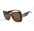 Óculos de Sol Acetato Feminino Estampado Marrom - HP09586EM