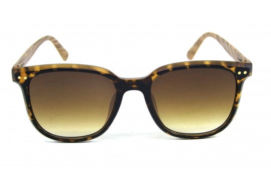 Óculos de Sol Acetato Unissex Estampado Marrom - HP09632EM