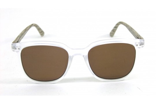 Óculos de Sol Acetato Unissex Tranpsarente  Lt Marrom - HP09632TRM